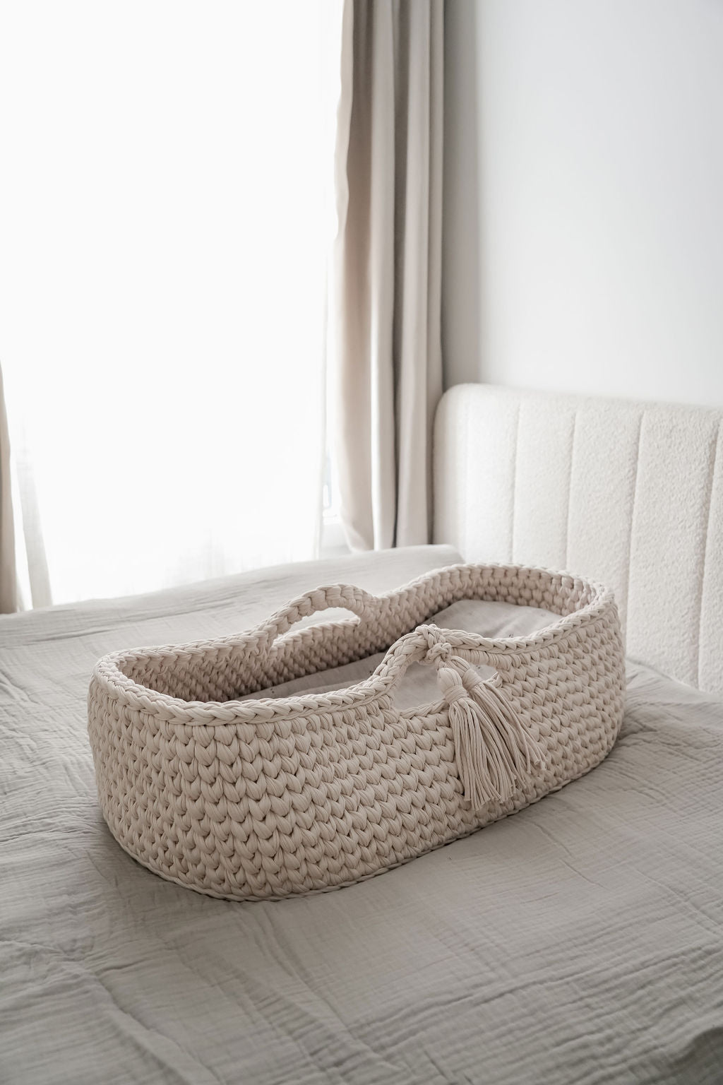 Vorbestellen: Baby Moseskorb - natural beige